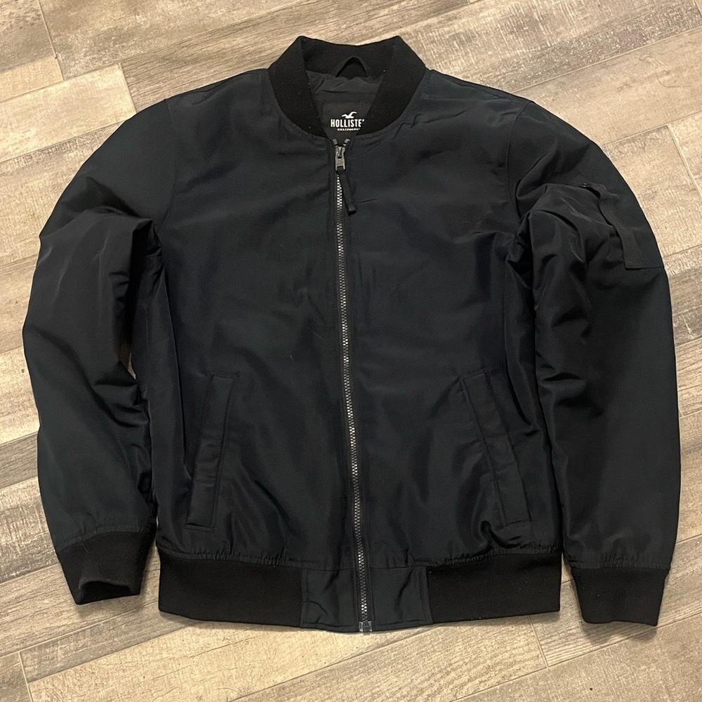 Hollister Men's Dark Bomber Jacket